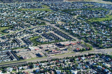 Vue aérienne centre commercial - Lakeland à Sherwood Park