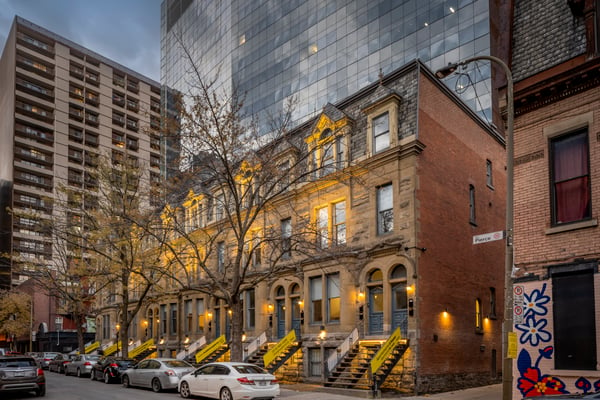 Photo extérieure d'un appartement proche de l'Université Concordia